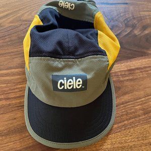 Ciele black, green, yellow adjustable running hat / cap